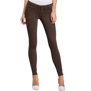 Vince Riley Skinny Jeans Dark Brown Mid‑Rise Stretch Denim‎ Size 29